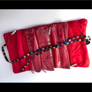 Red Jewelry Travel Pouch